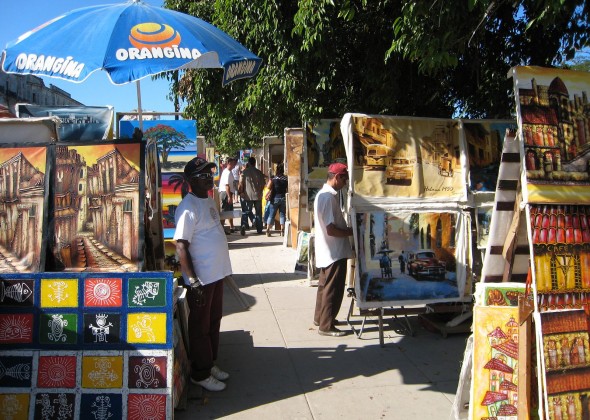 La Habana, pintores en La Habana Vieja
