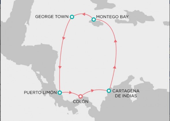 itinerario crucero caribe legendario